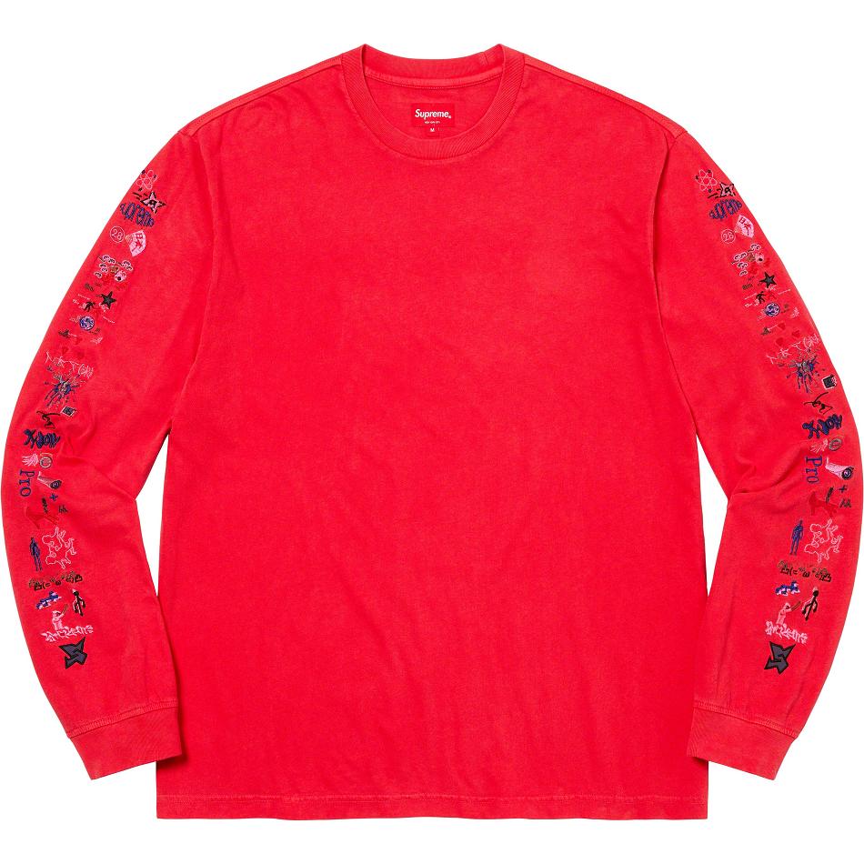 Supreme AOI Icons L/S Top Pullover Rot | CH314HK