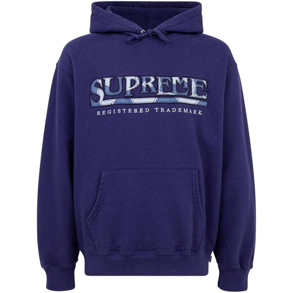 Supreme Amazing Denim Logo Hoodie Blau | CH491AP