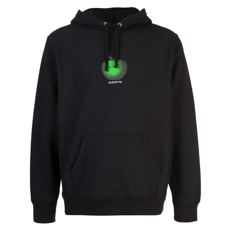 Supreme Apple Logo Hoodie Schwarz | CH490PQ