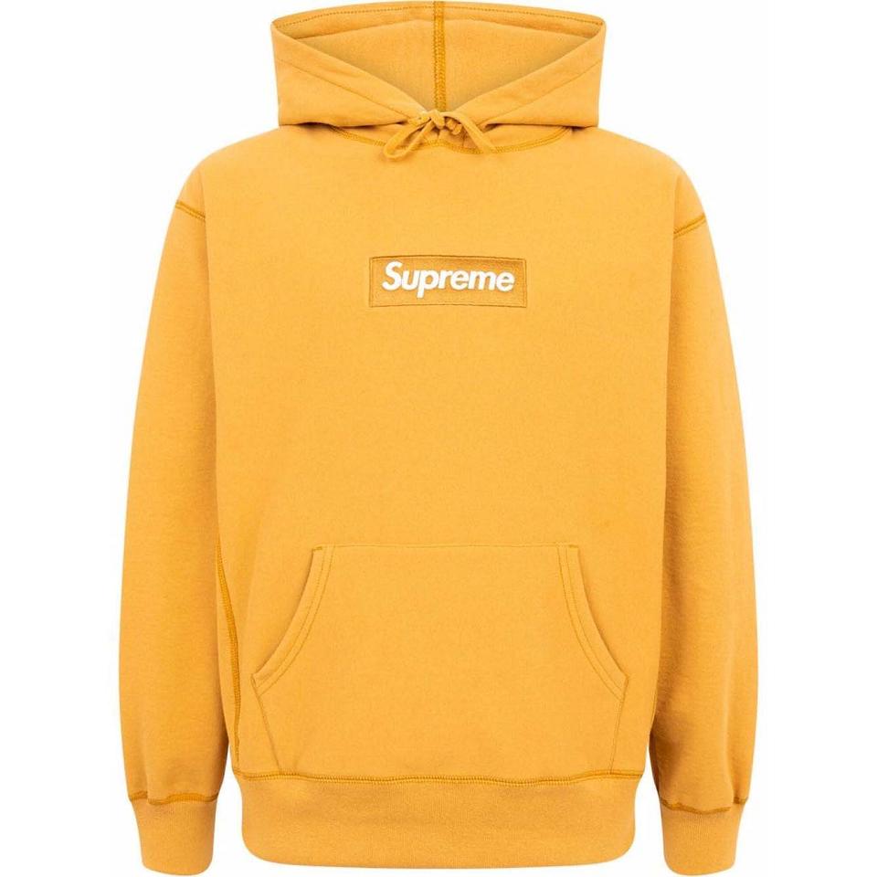 Supreme Box Logo Hoodie Gelb | CH488IS