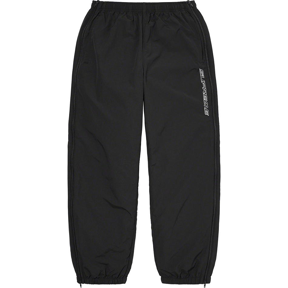 Supreme Full Zip Baggy Warm Up Pant Hose Schwarz | CH432RW