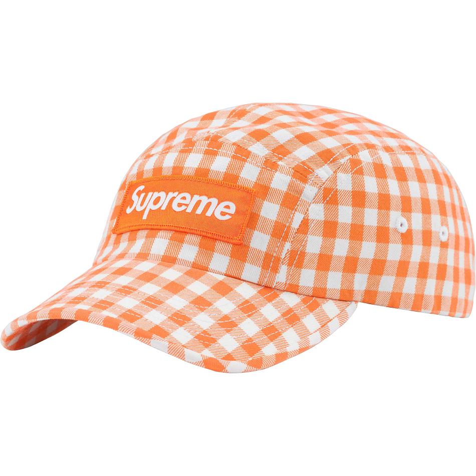 Supreme Gingham Camp Cap Hüte Orange | CH118WY