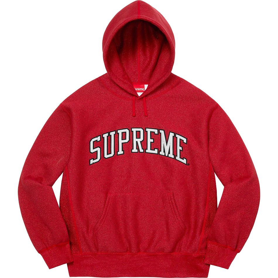 Supreme Glitter Arc Mit Kapuze Sweatshirts Rot | CH296BC