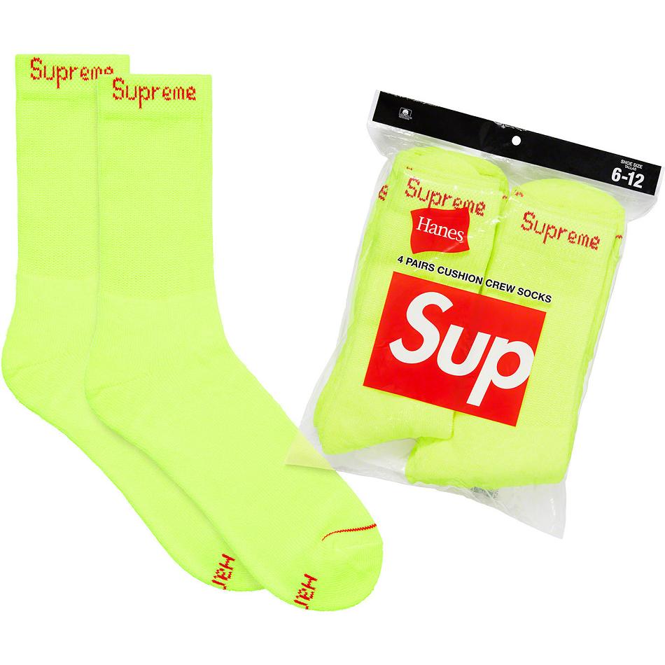 Supreme Hanes® Crew Socks (4 Pack) Socken Grün | CH103DN