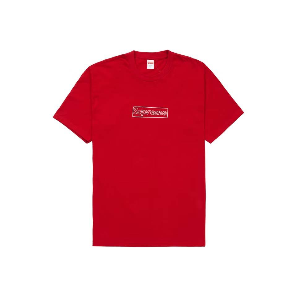 Supreme Kaws Chalk T-shirts Rot | CH199TV