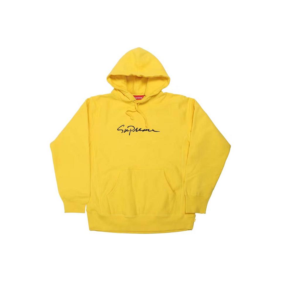 Supreme Klassische Script Mit Kapuze Sweatshirts Gelb | CH269VD