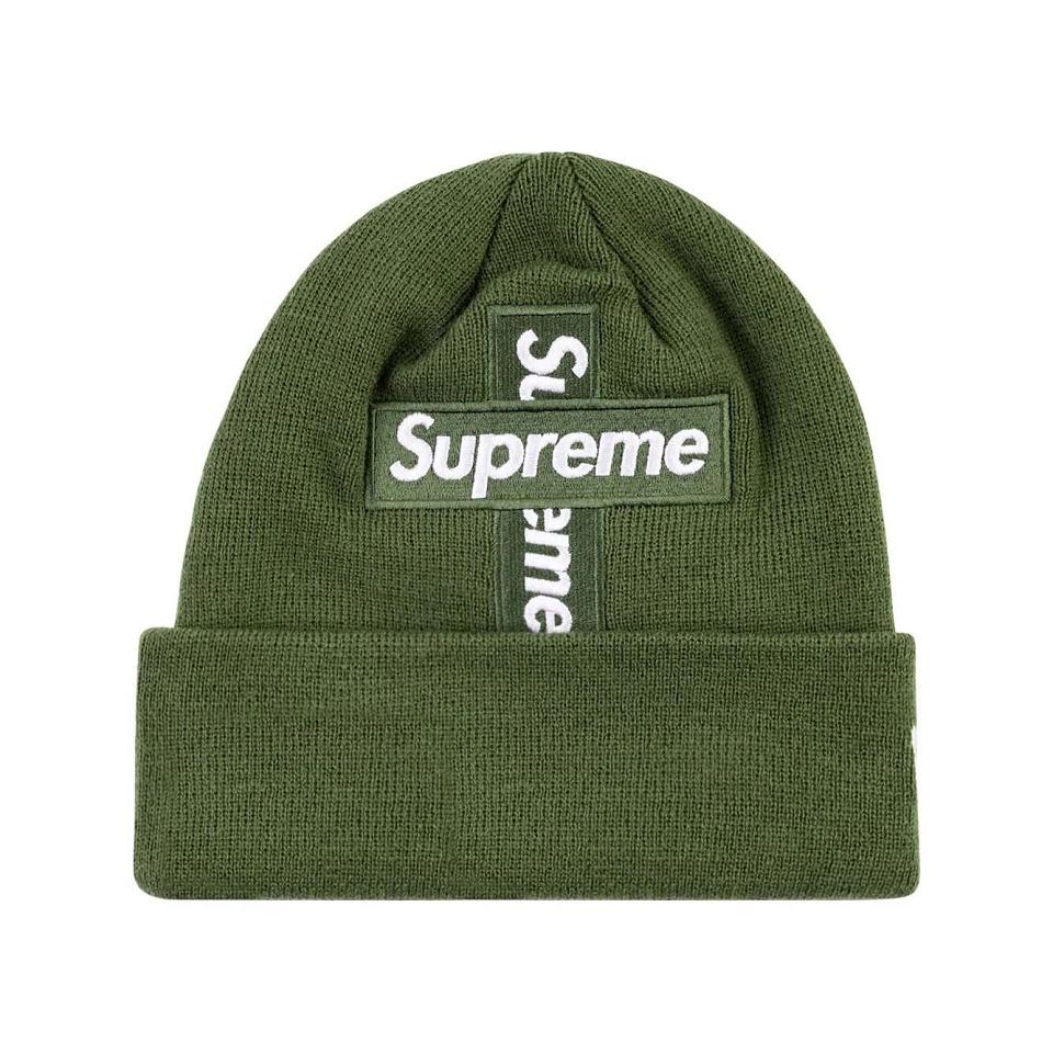 Supreme New Era Cross Box-Logo Beanie Hüte Grün | CH109LH