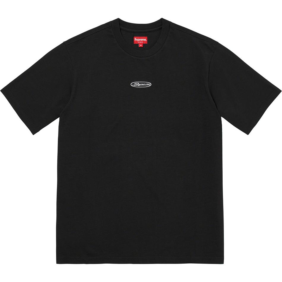 Supreme Oval Logo S/S Top Pullover Schwarz | CH337DN