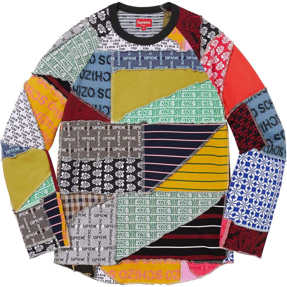 Supreme Patchwork Jacquard L/S Top Pullover Mehrfarbig | CH324MA