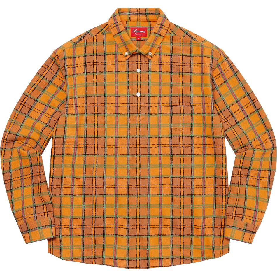 Supreme Pullover Plaid Flannel Hemd Gold | CH377QZ