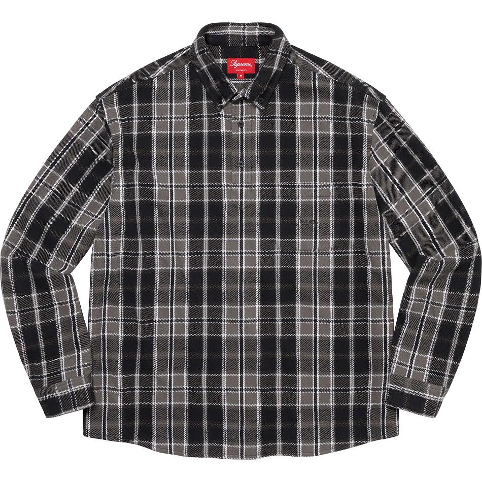 Supreme Pullover Plaid Flannel Hemd Schwarz | CH379EX