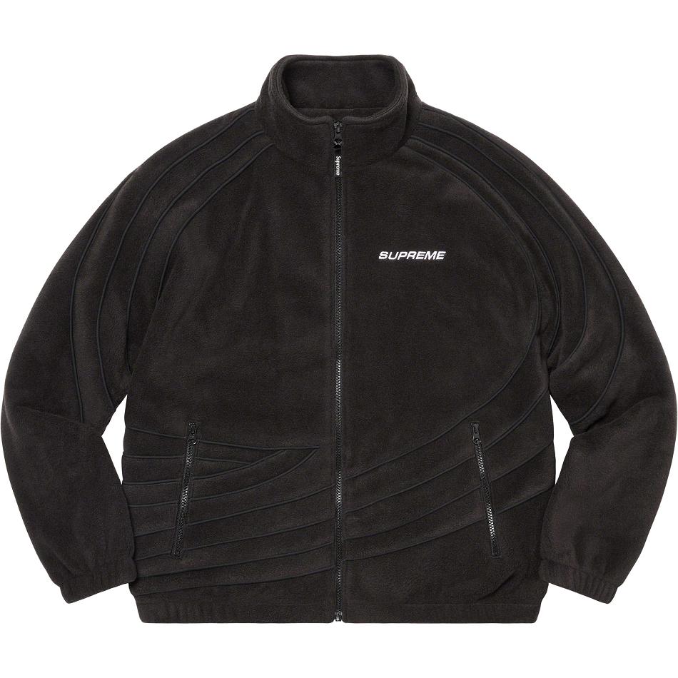 Supreme Rennfahrer Fleece Jacke Schwarz | CH444HK