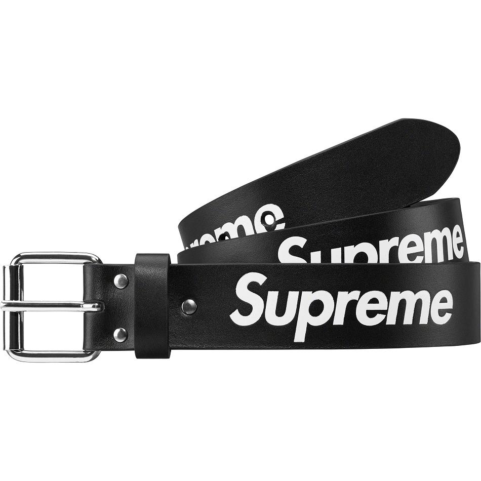 Supreme Repeat Leder Belt Gürtel Schwarz | CH162ZG