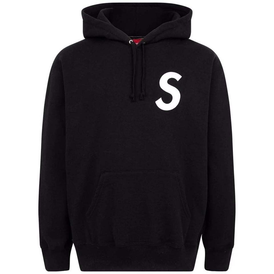 Supreme S Logo Split Hoodie Schwarz | CH469GL