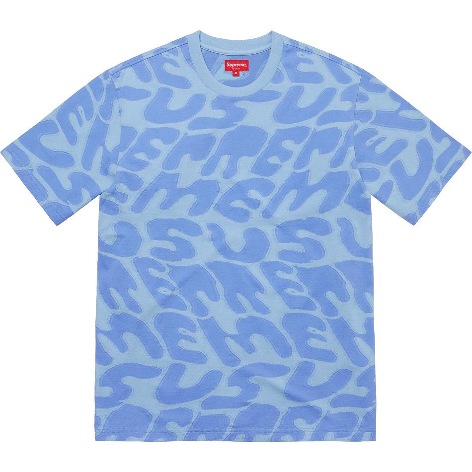 Supreme Stacked Intarsia S/S Top Pullover Blau | CH310SO