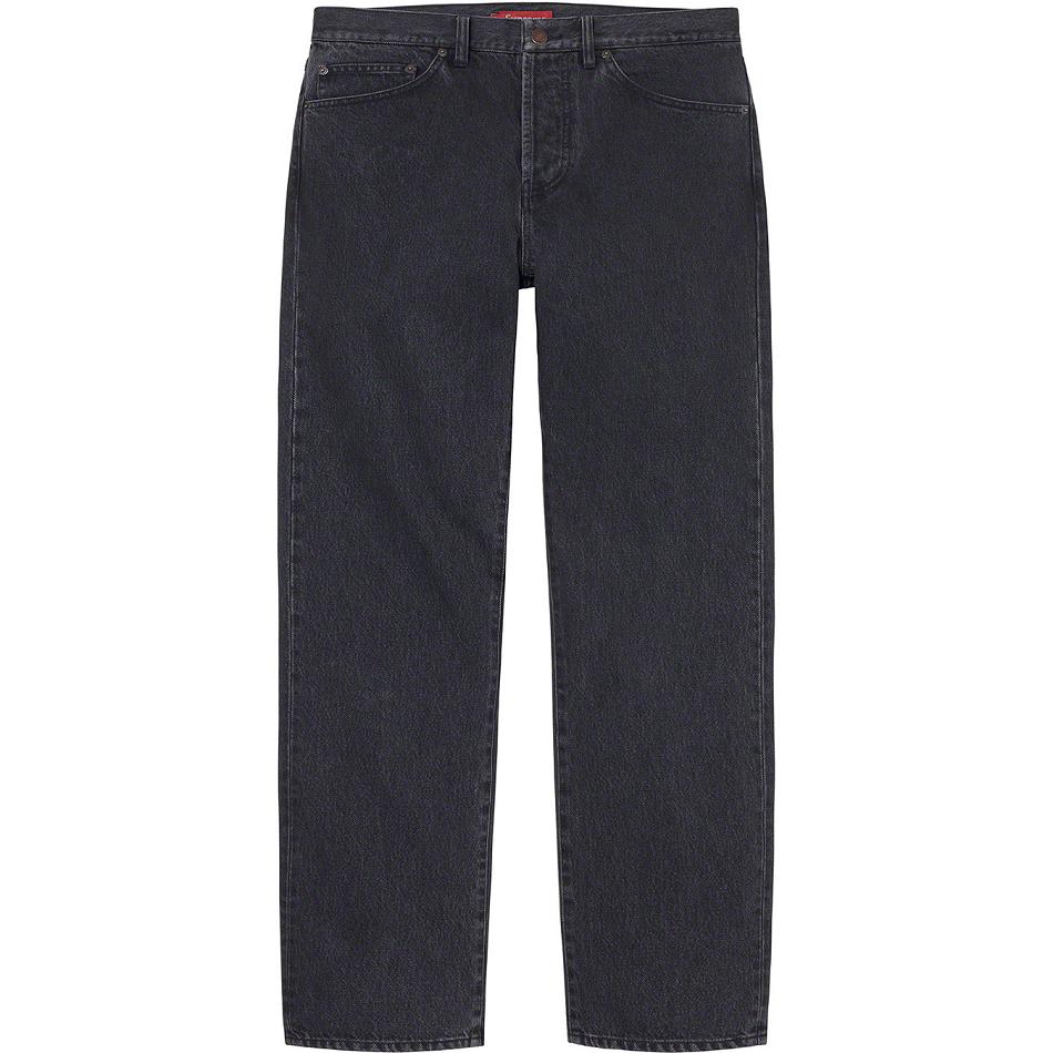 Supreme Stone Washed Black Slim Jean Hose Schwarz | CH434YU