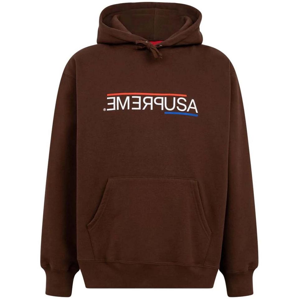 Supreme USA Hoodie Braun | CH462IS