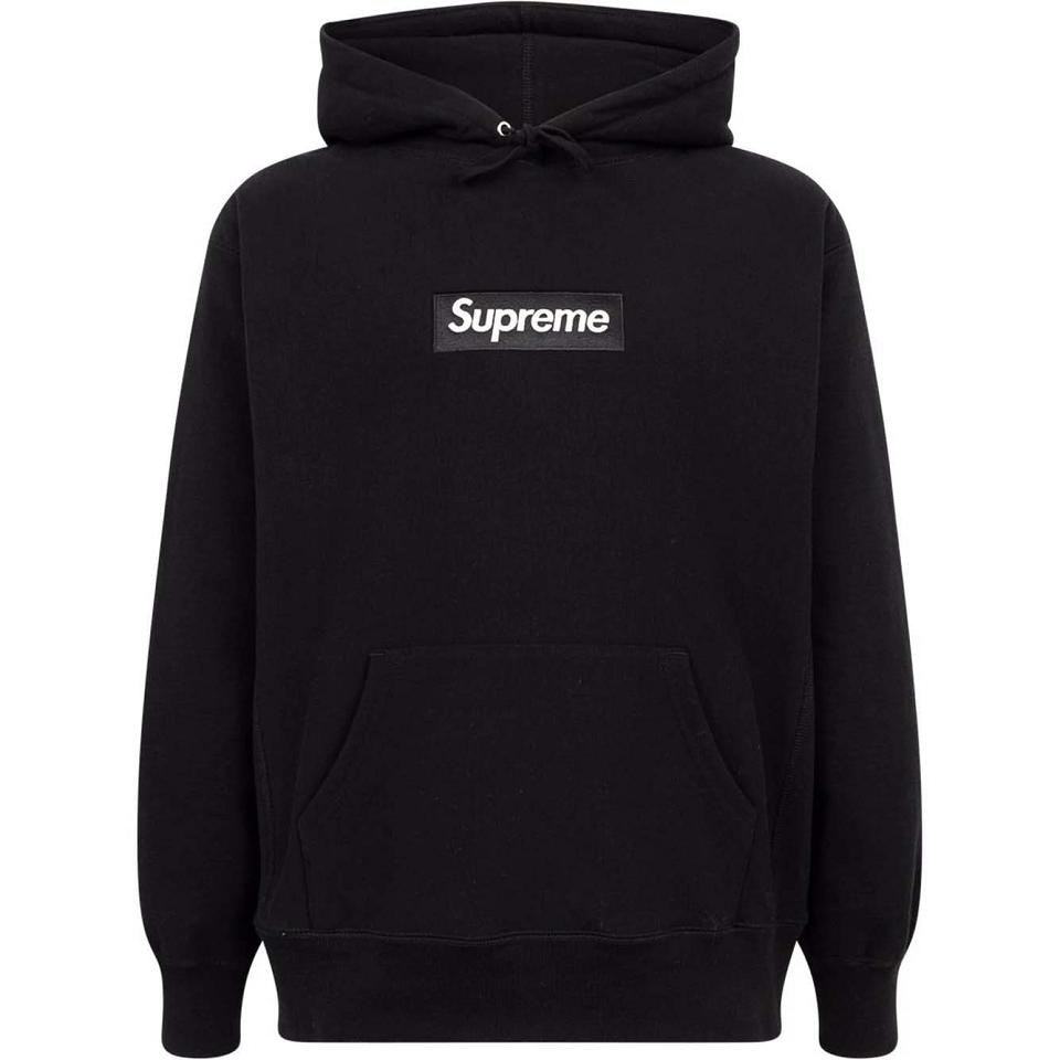 Supreme White Logo Hoodie Schwarz | CH461UT