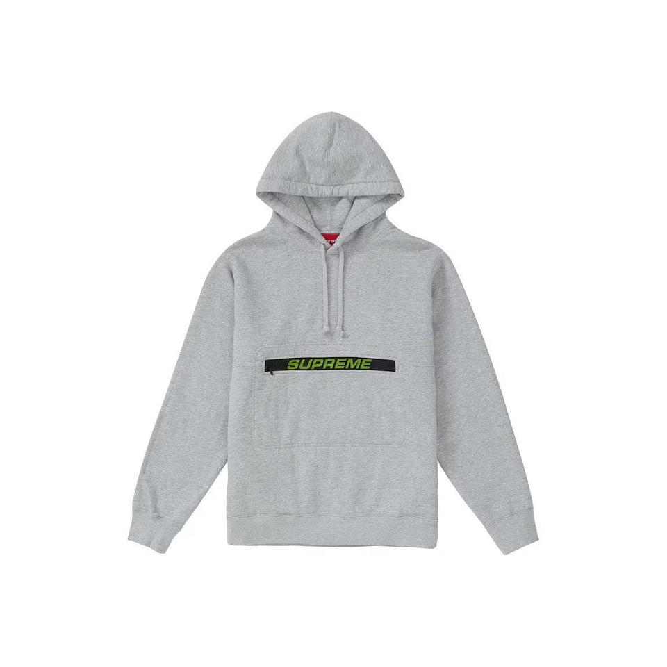 Supreme Zip Pouch Mit Kapuze Sweatshirts Grau | CH253UT