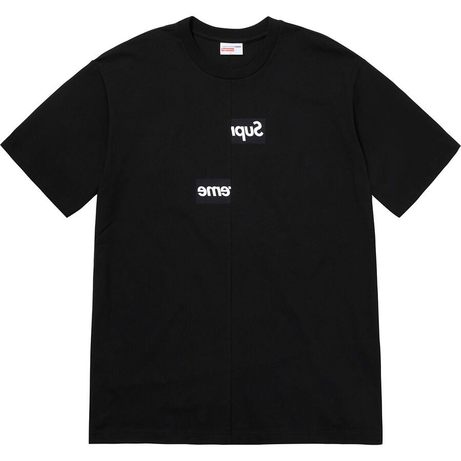 Supreme x CDG Split Box Logo T-shirts Schwarz | CH194MA