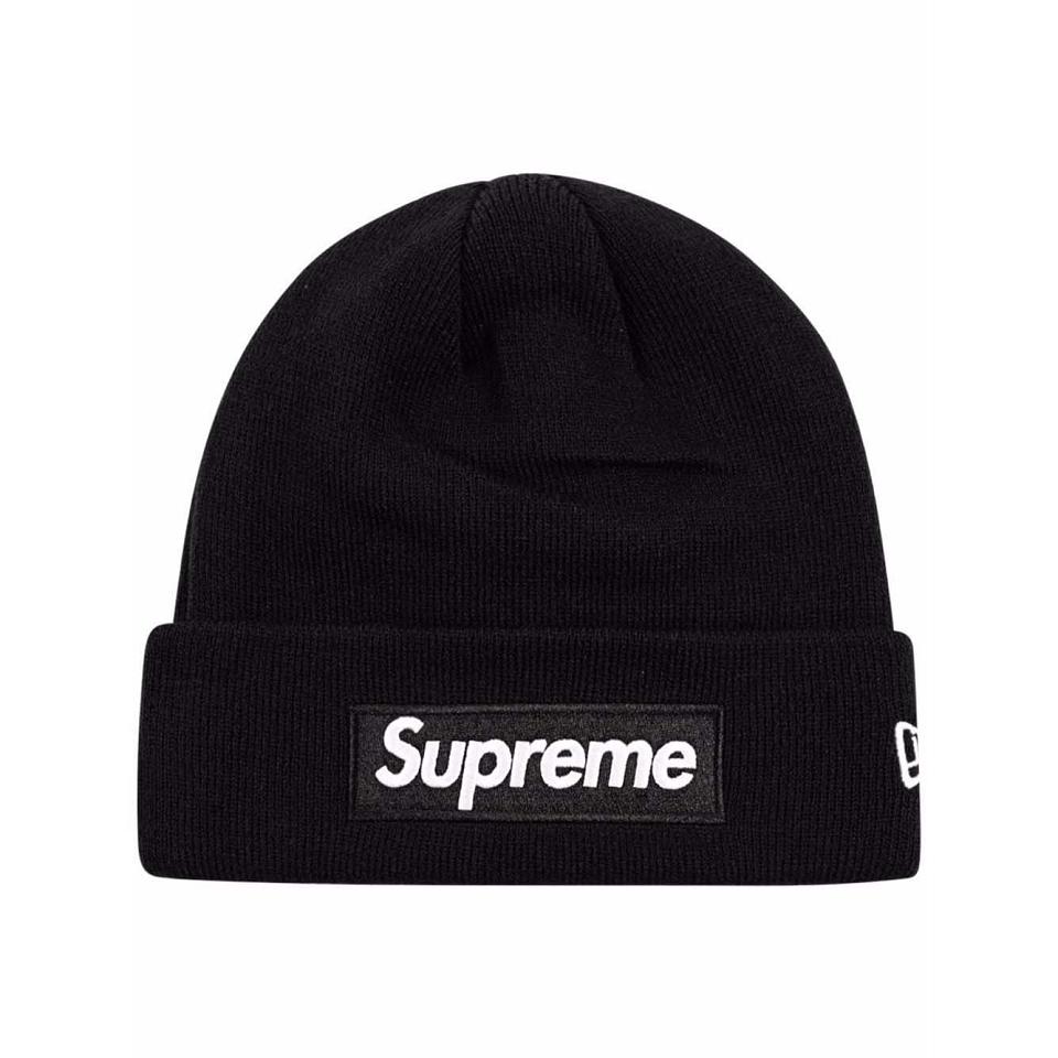 Supreme x New Era Box Logo Beanie Hüte Schwarz | CH106HK