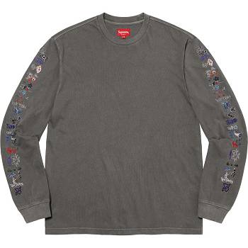 Supreme AOI Icons L/S Top Pullover Schwarz | CH312FM