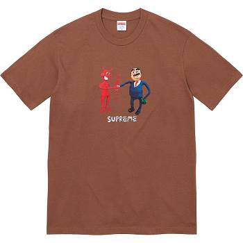 Supreme Business Tee T-shirts Braun | CH215XF