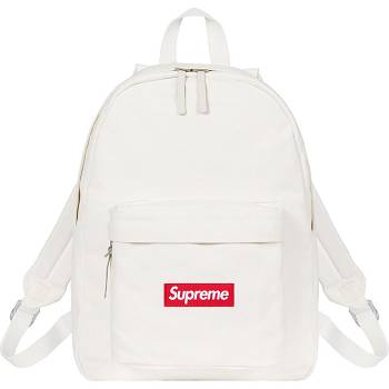 Supreme Canvas Backpack Tasche Weiß | CH165VD