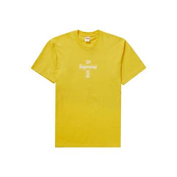 Supreme Cross Box Logo T-shirts Gelb | CH201UT