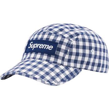 Supreme Gingham Camp Cap Hüte Blau | CH115NB