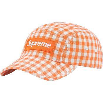 Supreme Gingham Camp Cap Hüte Orange | CH118WY