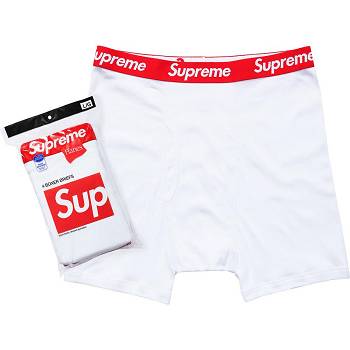 Supreme Hanes® Boxer Briefs (4 Pack) Unterwäsche Weiß | CH101AP