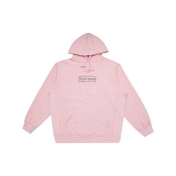 Supreme Kaws Chalk Real Hoodie Rosa | CH477VD