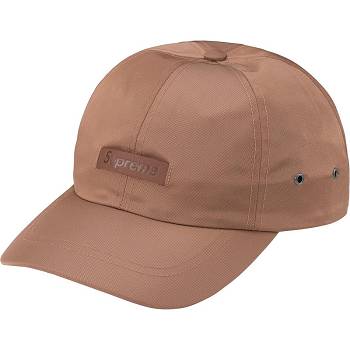 Supreme Leder Patch 6-Panel Hüte Braun | CH122YU