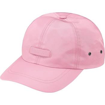 Supreme Leder Patch 6-Panel Hüte Rosa | CH123UT