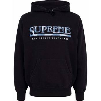 Supreme Logo Embroide Hoodie Schwarz | CH473LH