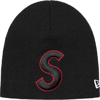 Supreme New Era® S Logo Beanie Hüte Schwarz | CH152PQ