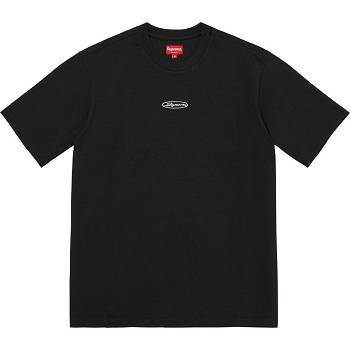 Supreme Oval Logo S/S Top Pullover Schwarz | CH337DN