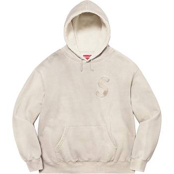 Supreme Overdyed S Logo Mit Kapuze Sweatshirts Weiß | CH279UT