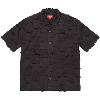 Supreme Patchwork S/S Hemd Schwarz | CH376MA