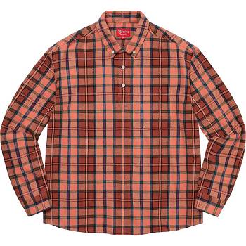 Supreme Pullover Plaid Flannel Hemd Rosa | CH378WY