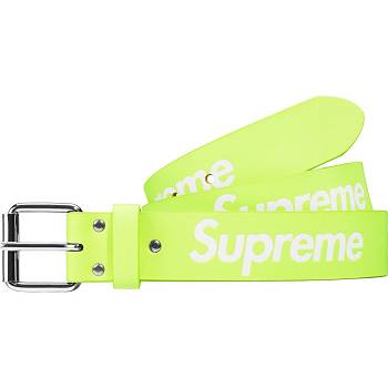 Supreme Repeat Leder Belt Gürtel Grün | CH164CE