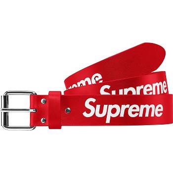 Supreme Repeat Leder Belt Gürtel Rot | CH163XF