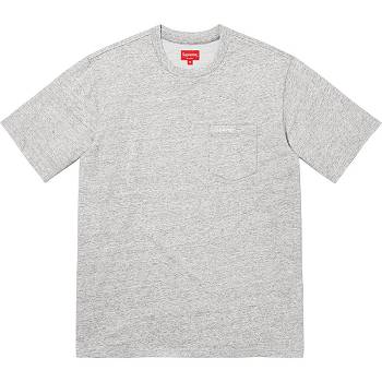 Supreme S/S Pocket Tee Pullover Grau | CH319XF