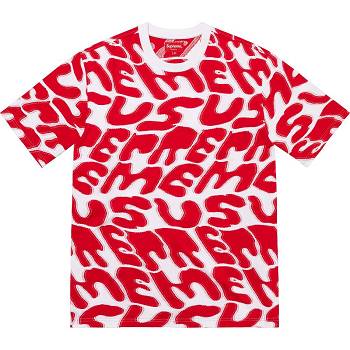 Supreme Stacked Intarsia S/S Top Pullover Weiß Rot | CH311DN