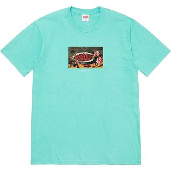 Supreme Strawberries Tee T-shirts Aqua | CH247QZ