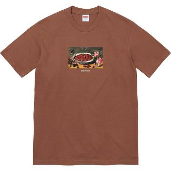 Supreme Strawberries Tee T-shirts Braun | CH251TV