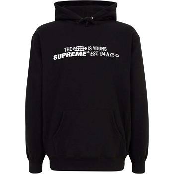 Supreme The World Is Yours Printed Hoodie Schwarz | CH463OR