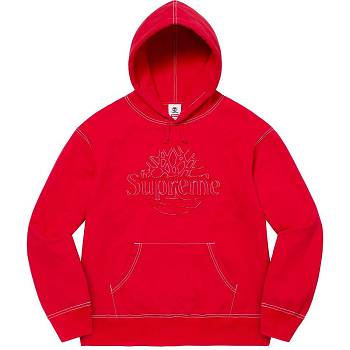 Supreme Timberland® Mit Kapuze Sweatshirts Rot | CH300WY