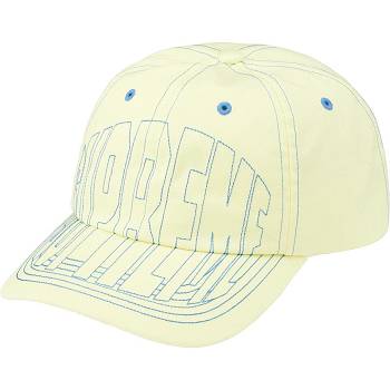 Supreme Visor Stitch 6-Panel Hüte Gelb | CH128SO